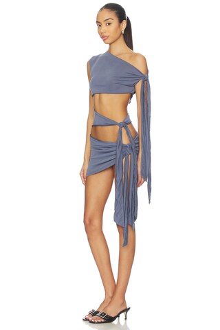 Cupro Knotted Mini Dress - luluinthesky