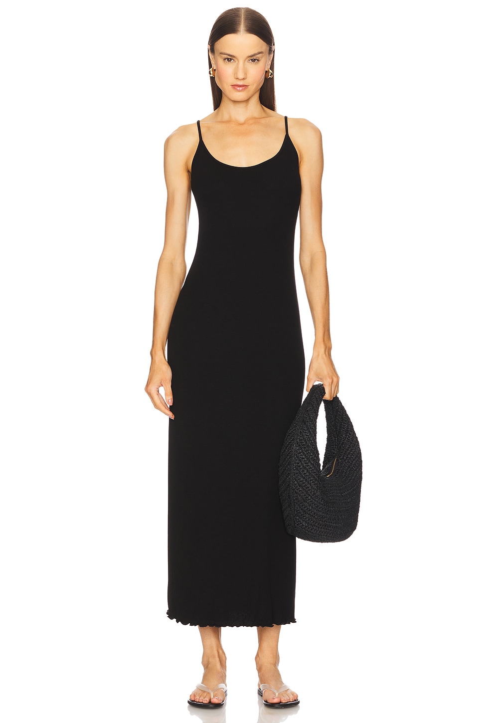 Silk Rib Lettuce Edge Dress - luluinthesky