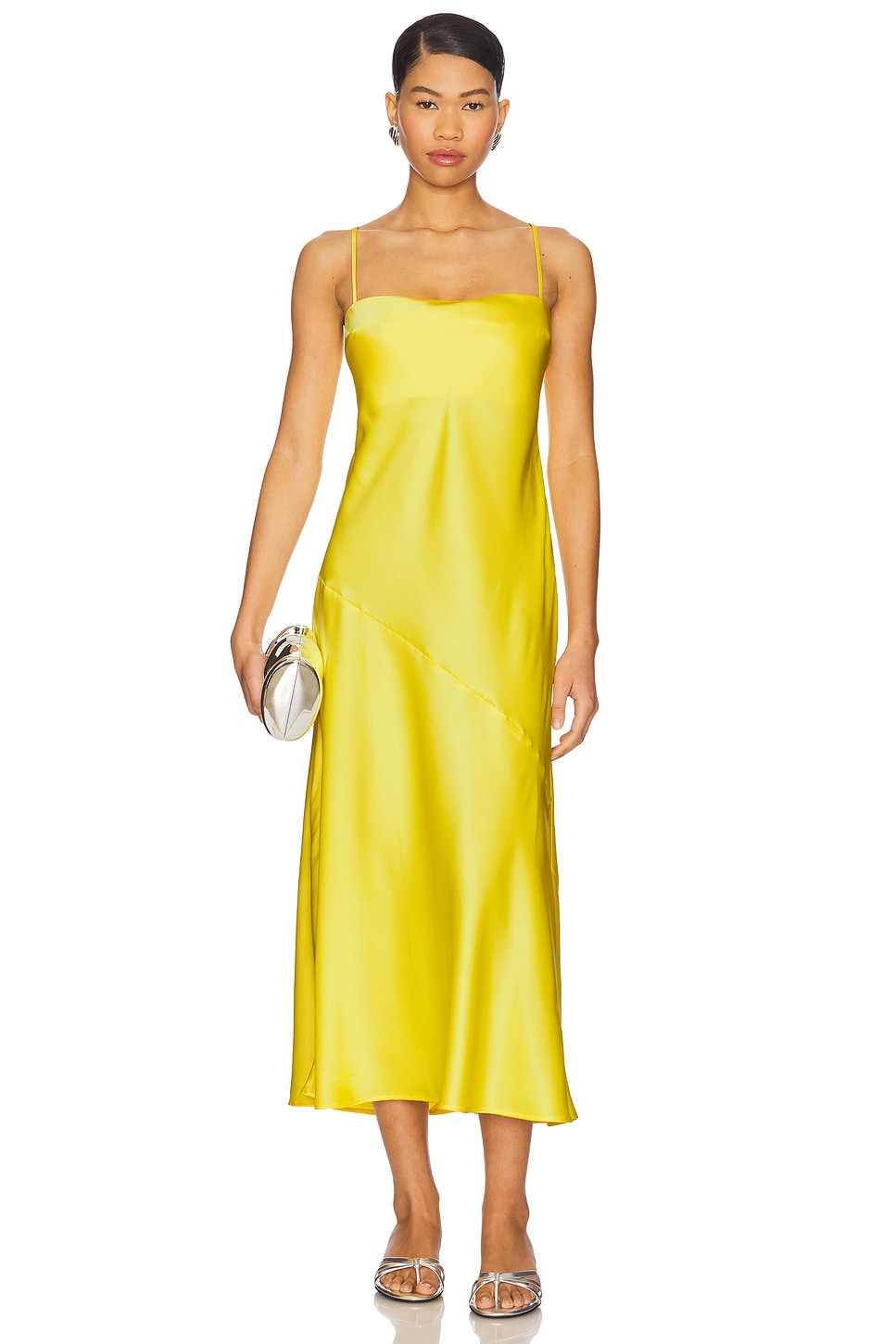 Satin Bias Cut Slip Dress - luluinthesky