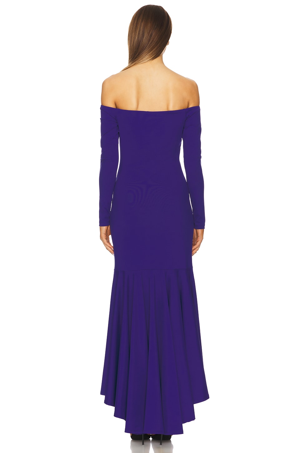 Off Shoulder Long Sleeve High Low Dress - luluinthesky