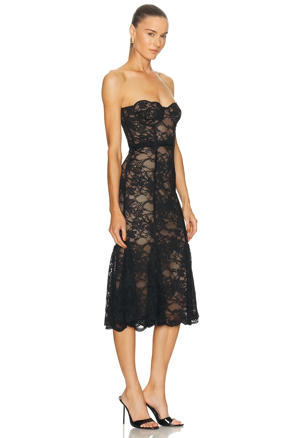 Lucienne Lace Midi Dress - luluinthesky