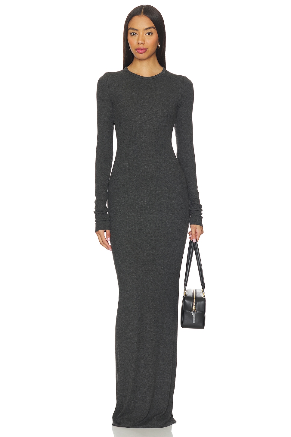 Long Sleeve Crewneck Butter Rib Maxi Dress - luluinthesky