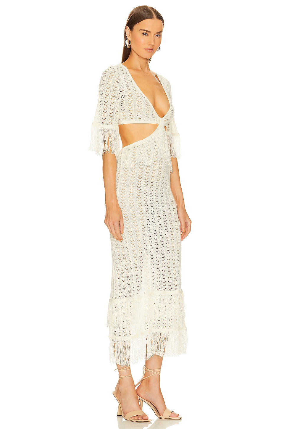 x REVOLVE Hanley Fringe Maxi Knit Dress - luluinthesky