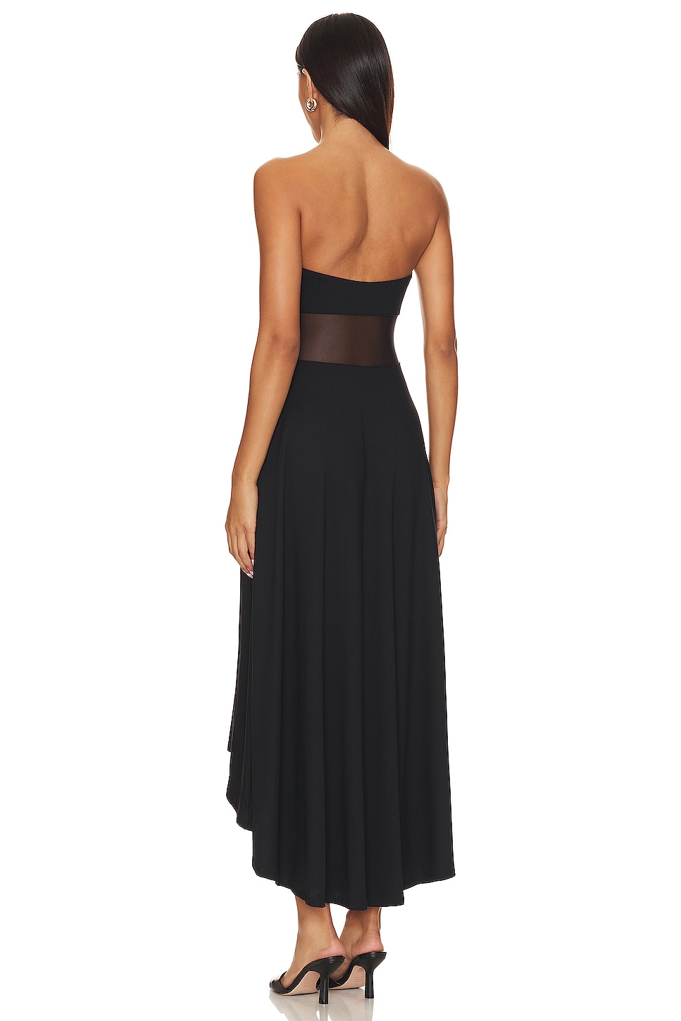 Mesh Strapless Midi Dress - luluinthesky
