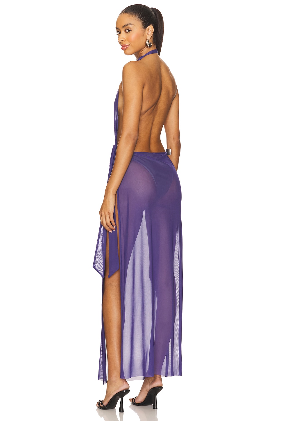 Halter Mesh Maxi Dress - luluinthesky