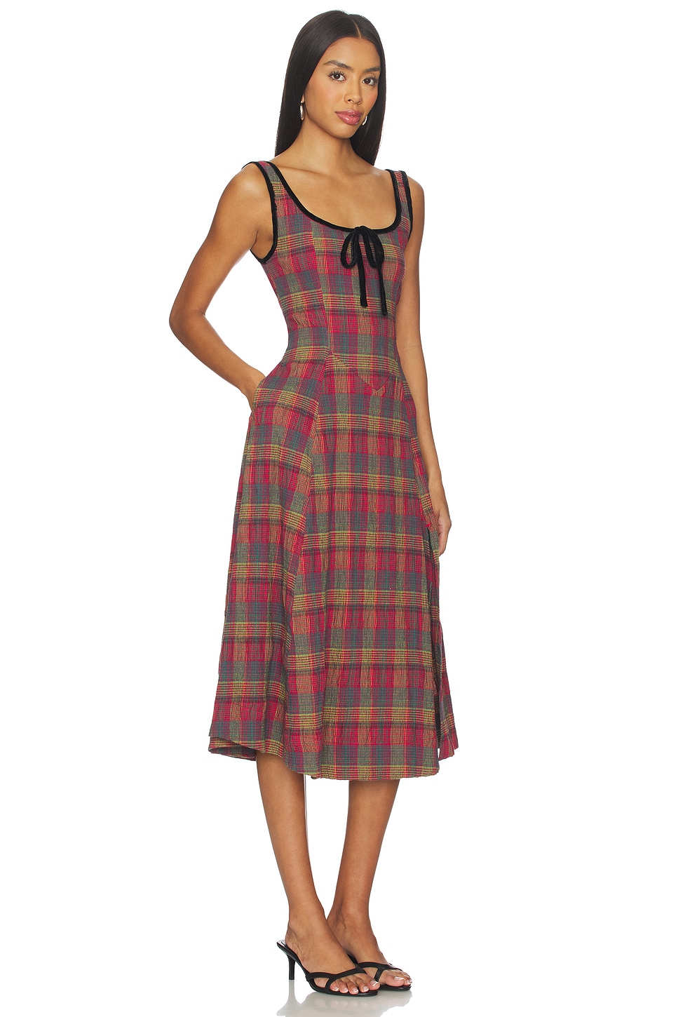 Freya Plaid Midi Dress - luluinthesky