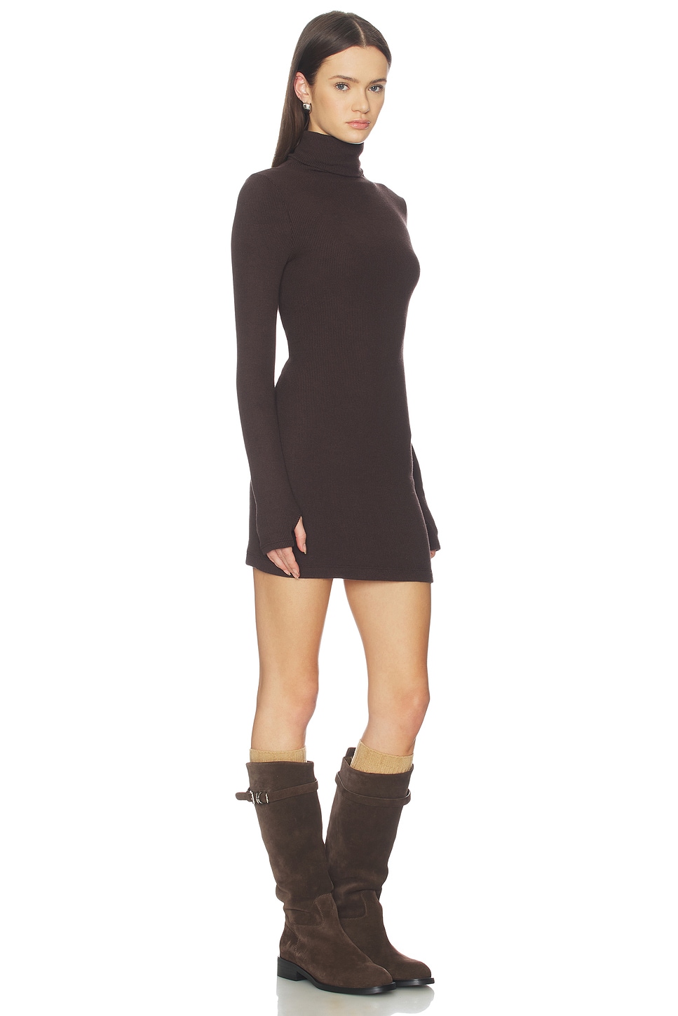 Knit Turtleneck Tunic Dress - luluinthesky
