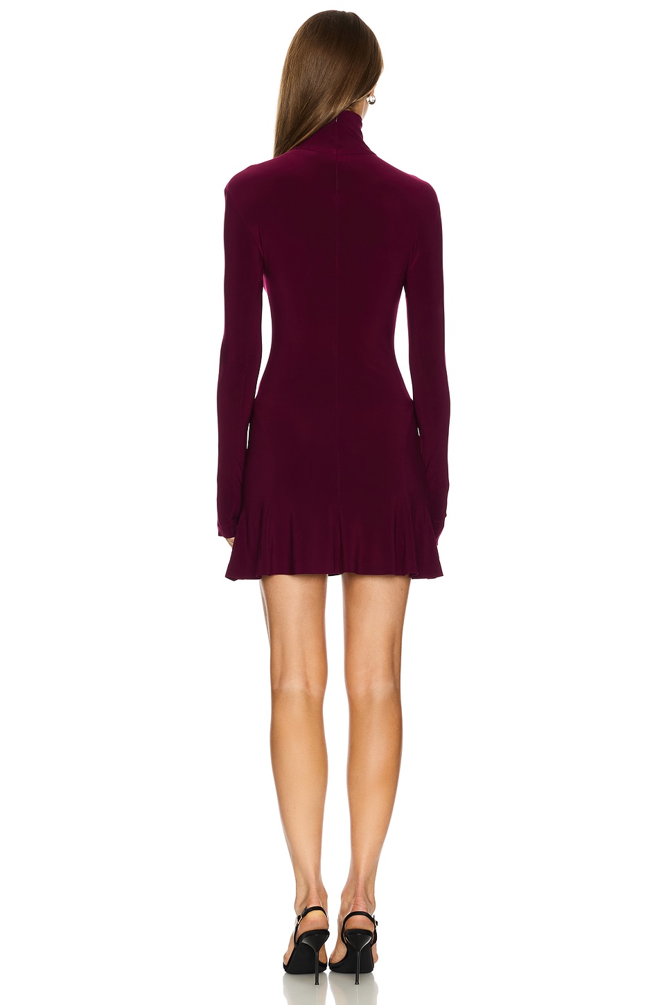 x REVOLVE Long Sleeve Turtleneck Fishtail Mini Dress - luluinthesky