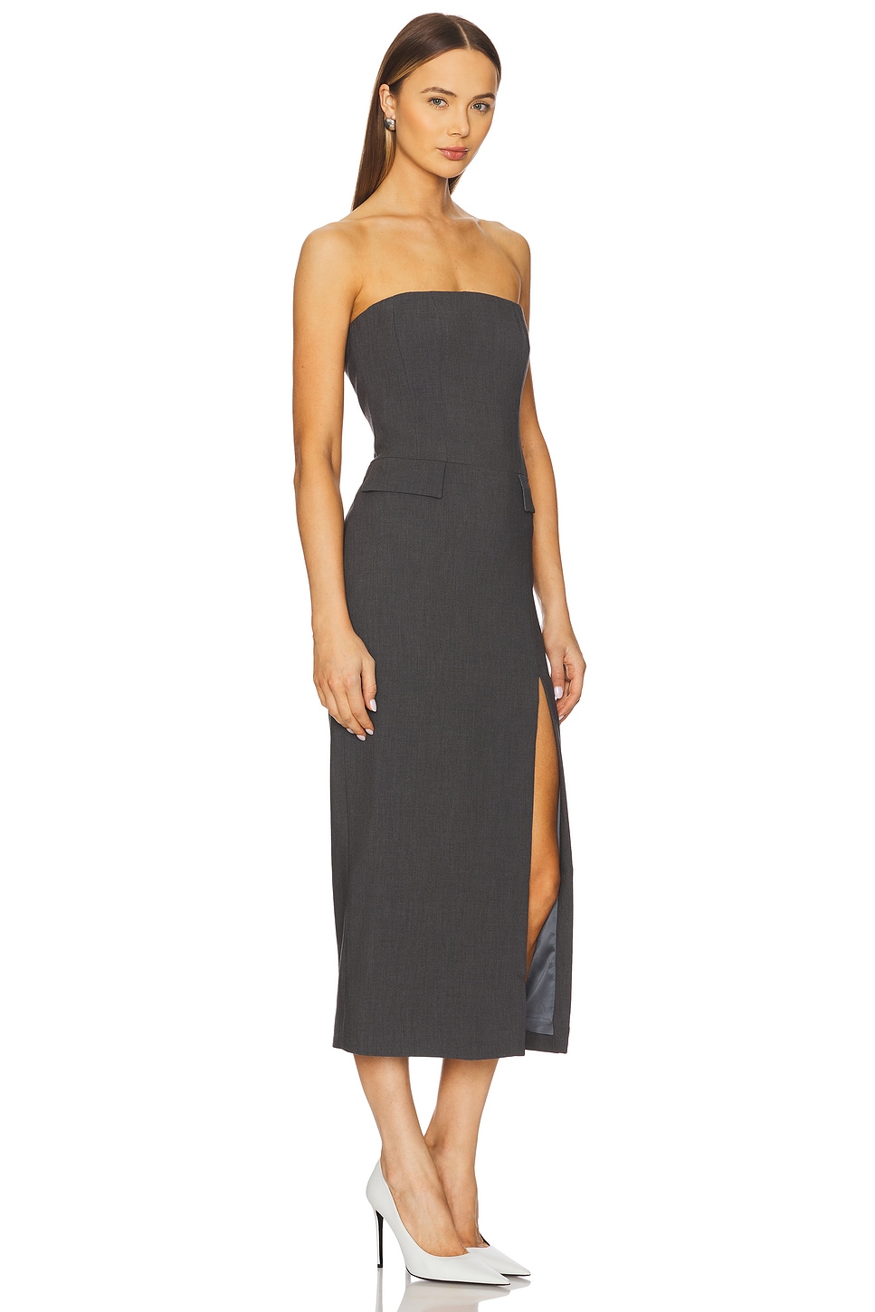 x REVOLVE Nikki Strapless Midi Dress - luluinthesky