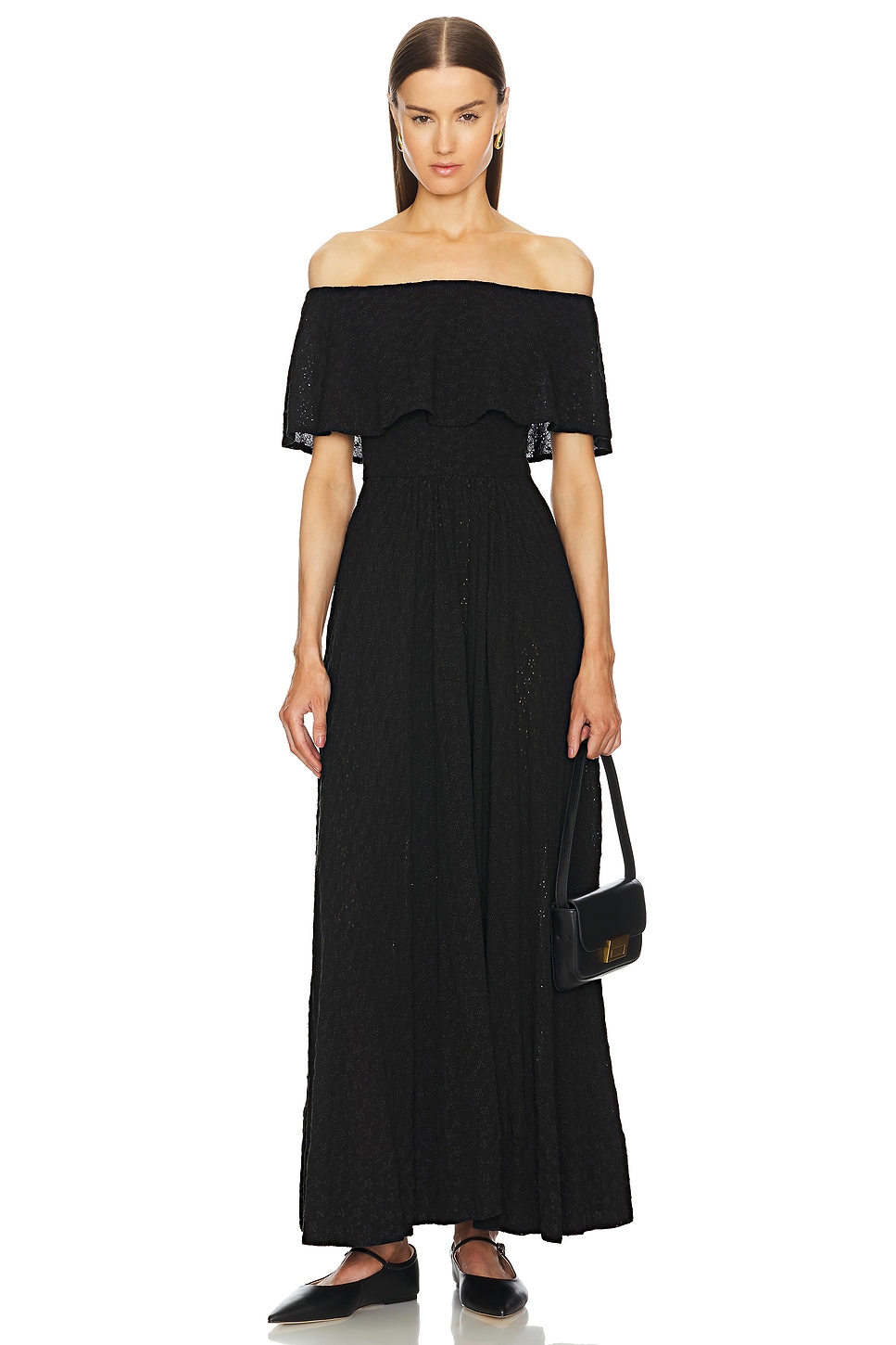 Petite Eyelet Garden Midi Dress - luluinthesky