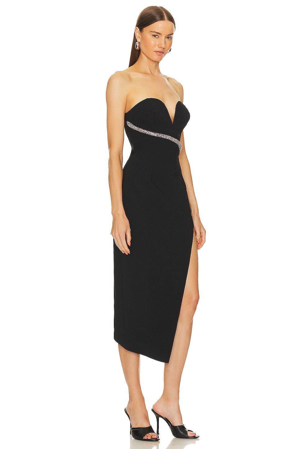 Soiree Rhinestone Midi Dress - luluinthesky