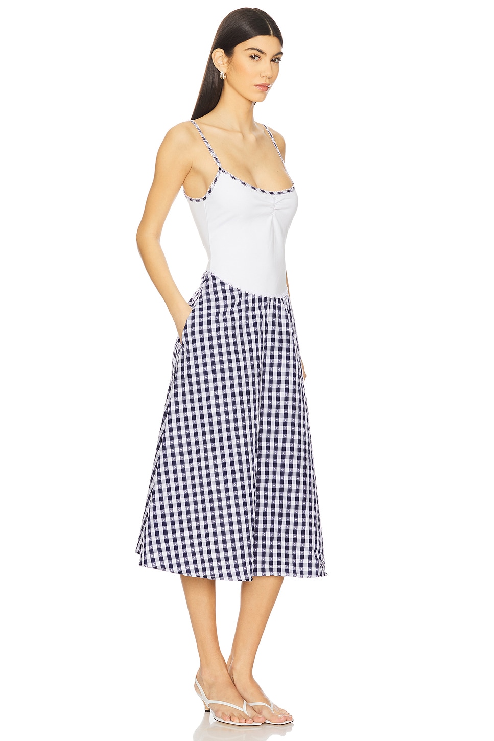 Gisella Gingham Midi Dress - luluinthesky