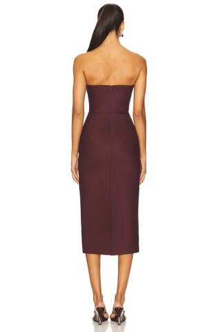 Asymmetric Cut Strapless Midi Dress - luluinthesky