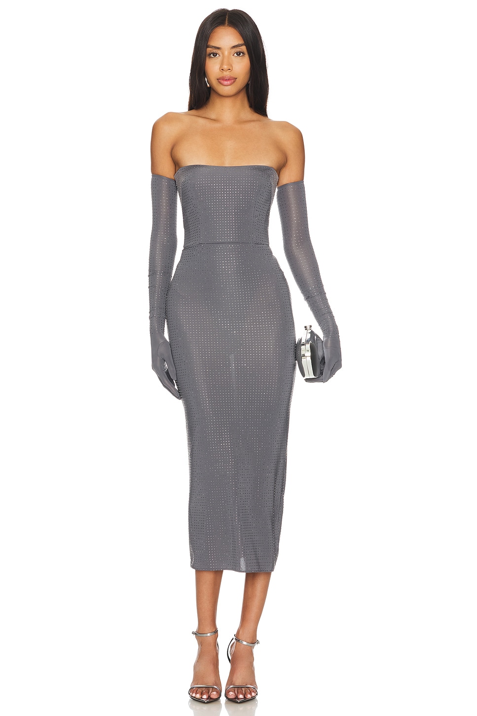 Strapless Crystal Glove Dress - luluinthesky