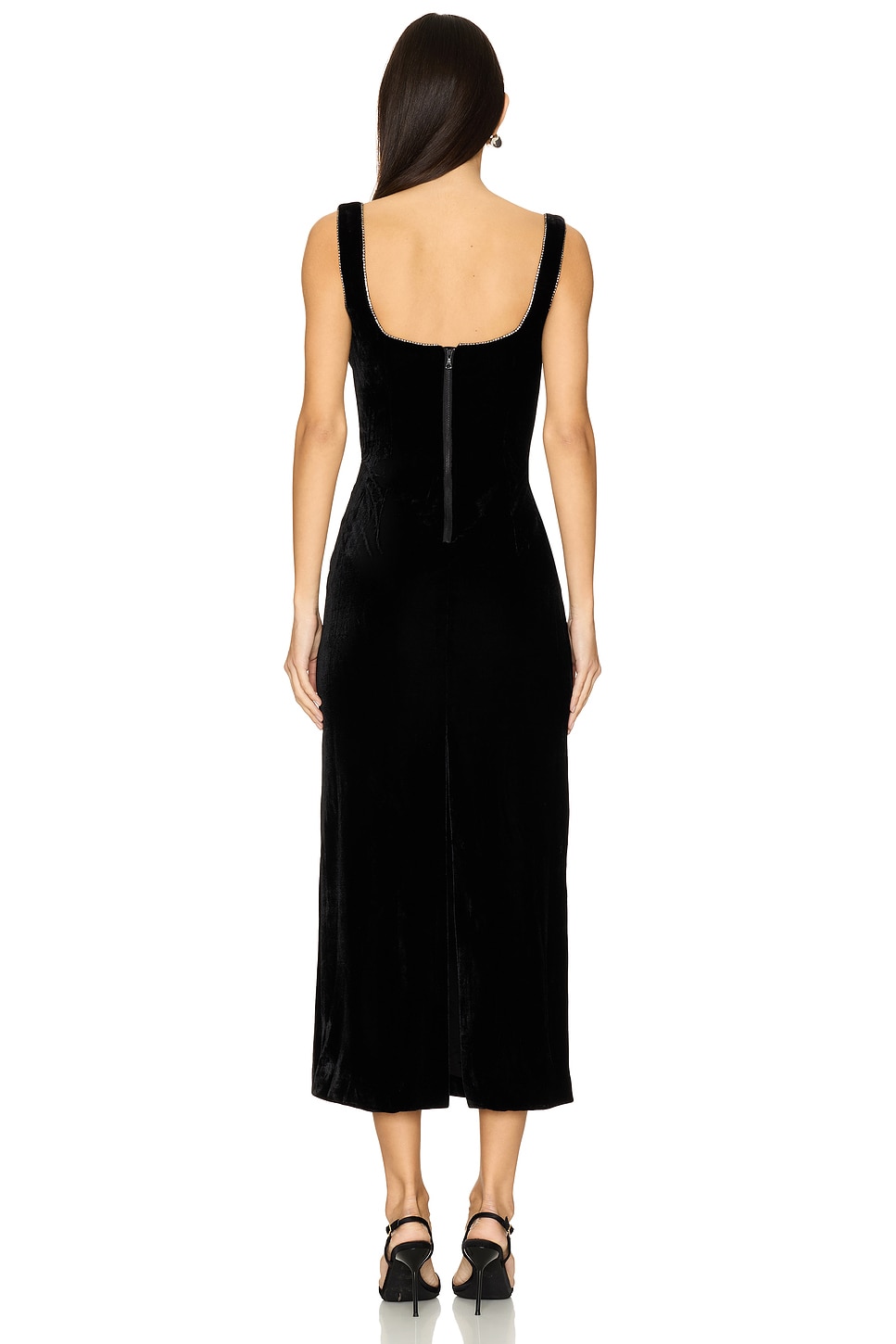 Brooklyn Velour Midi Dress - luluinthesky