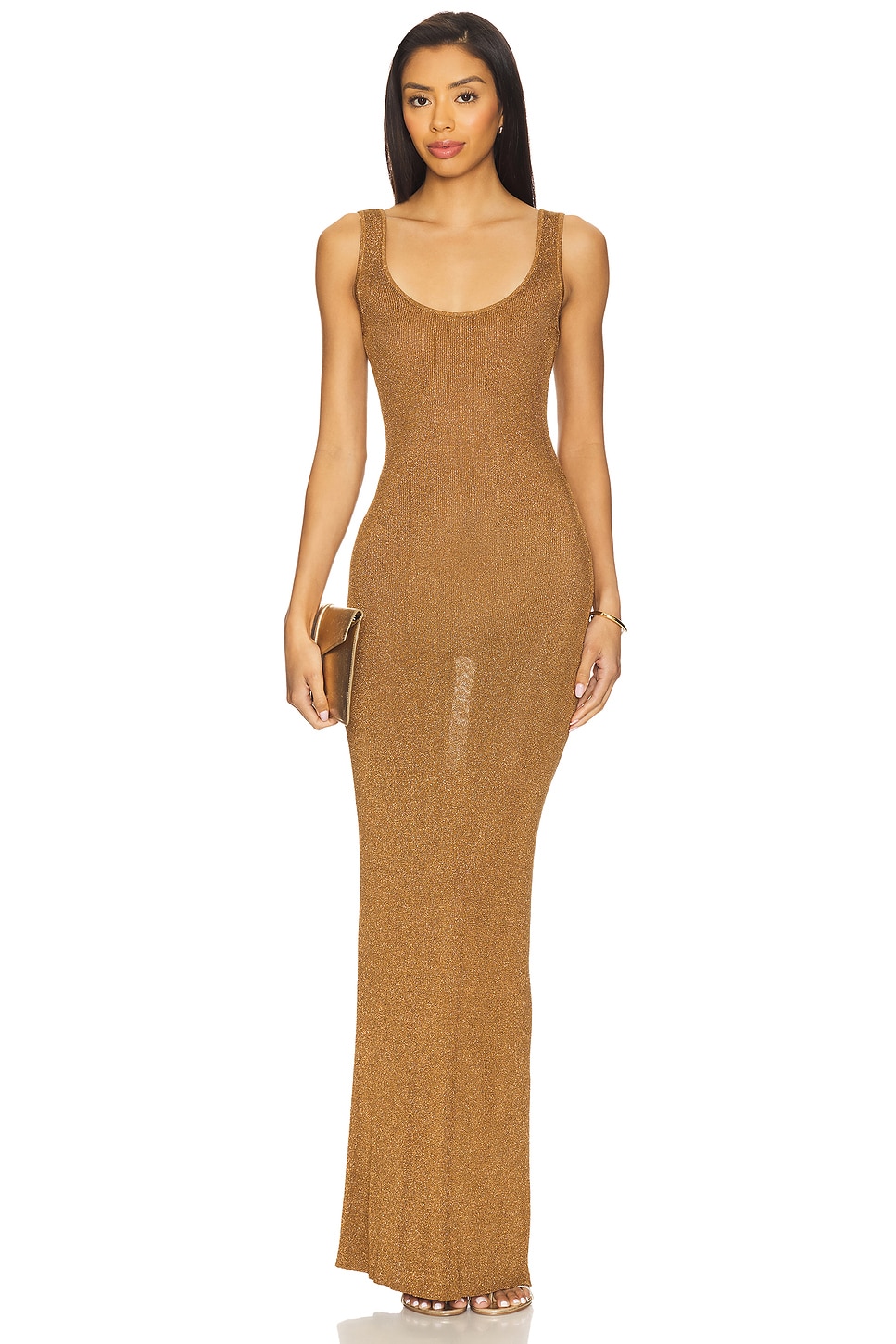 Benilda Metallic Maxi Dress - luluinthesky