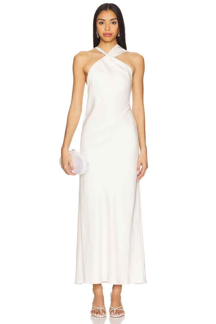 Lucile Draped Maxi Dress - luluinthesky