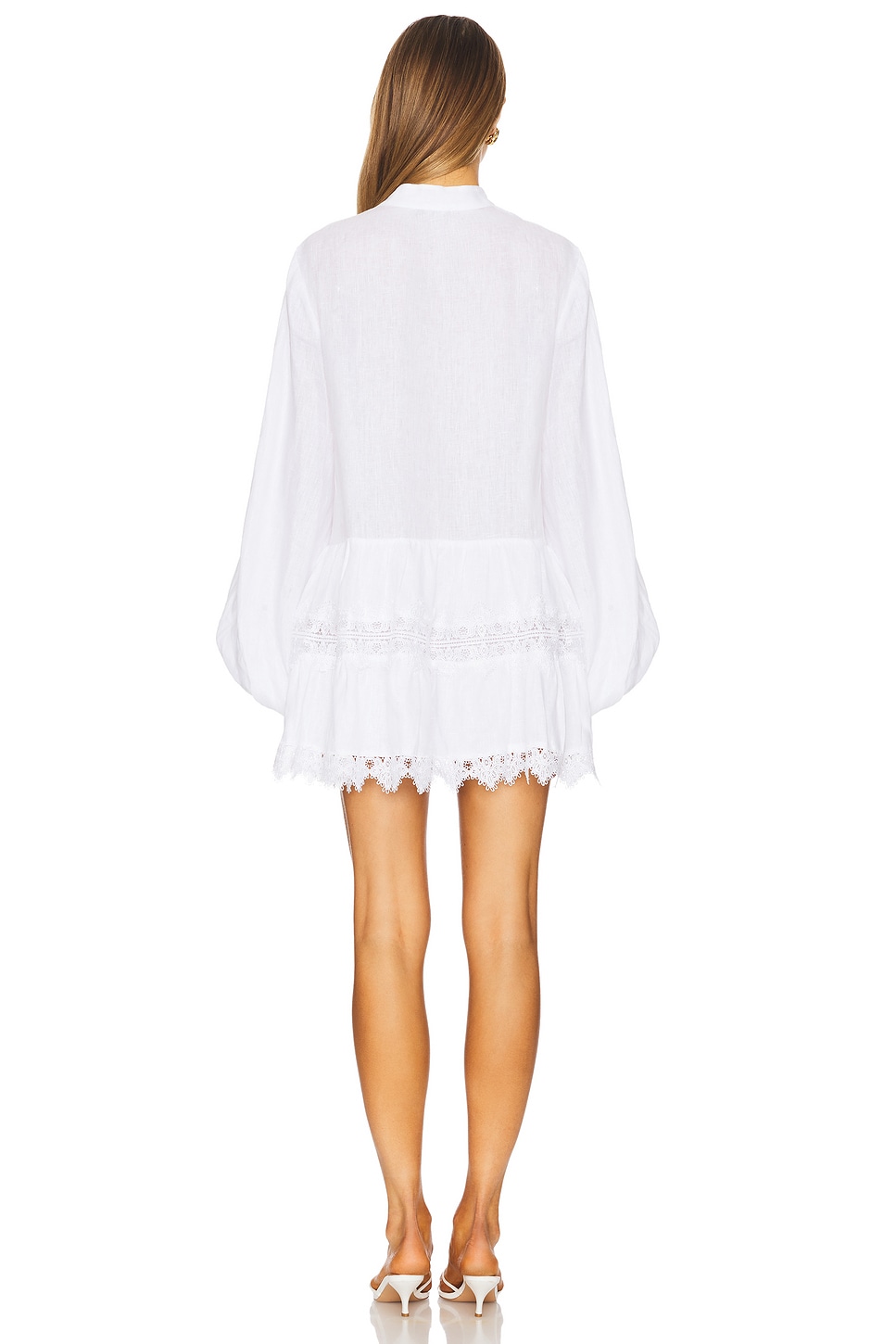 Antonia Lace Trim Mini Dress - luluinthesky