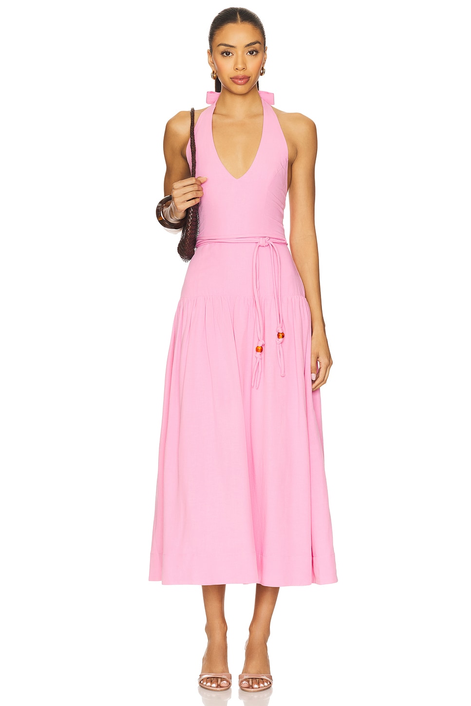 Melody Drop Wasit Midi Dress - luluinthesky