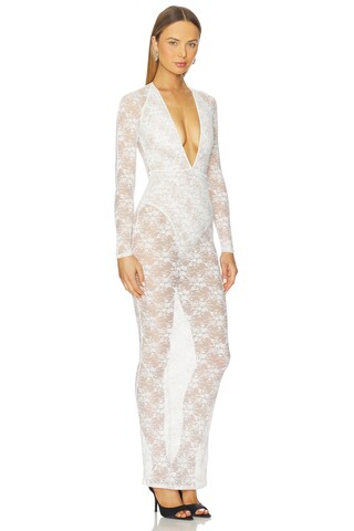 Long Sleeve V-Halter Column Dress - luluinthesky