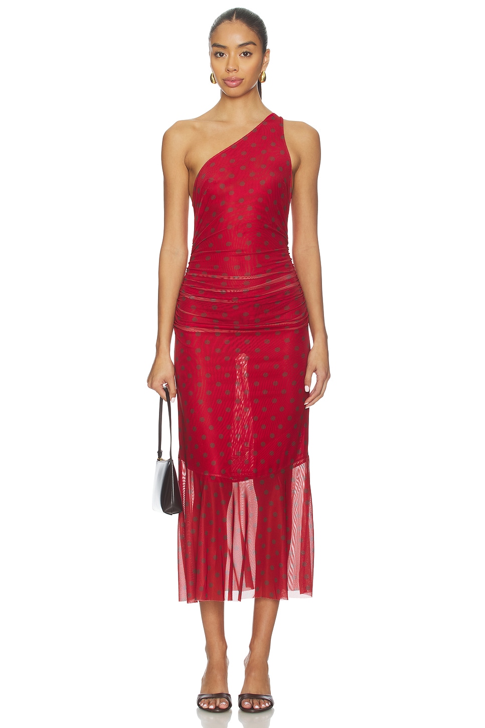 Polka Dot Asymmetric Dress - luluinthesky