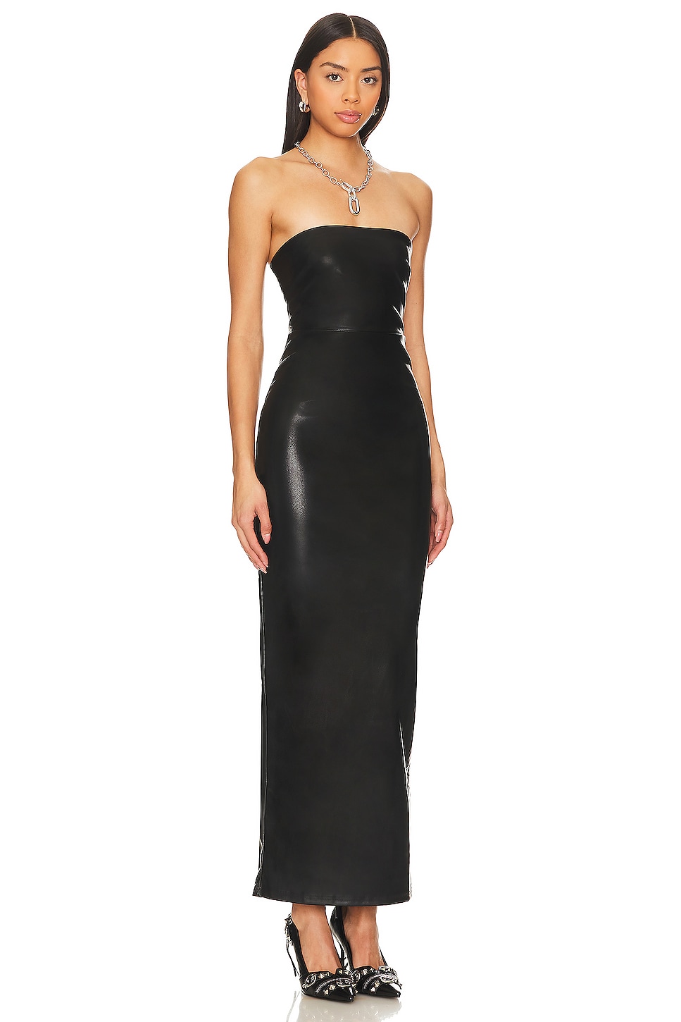 Alexandra Faux Leather Dress - luluinthesky