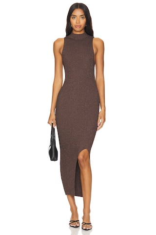 Chloe Lurex Midi Dress - luluinthesky