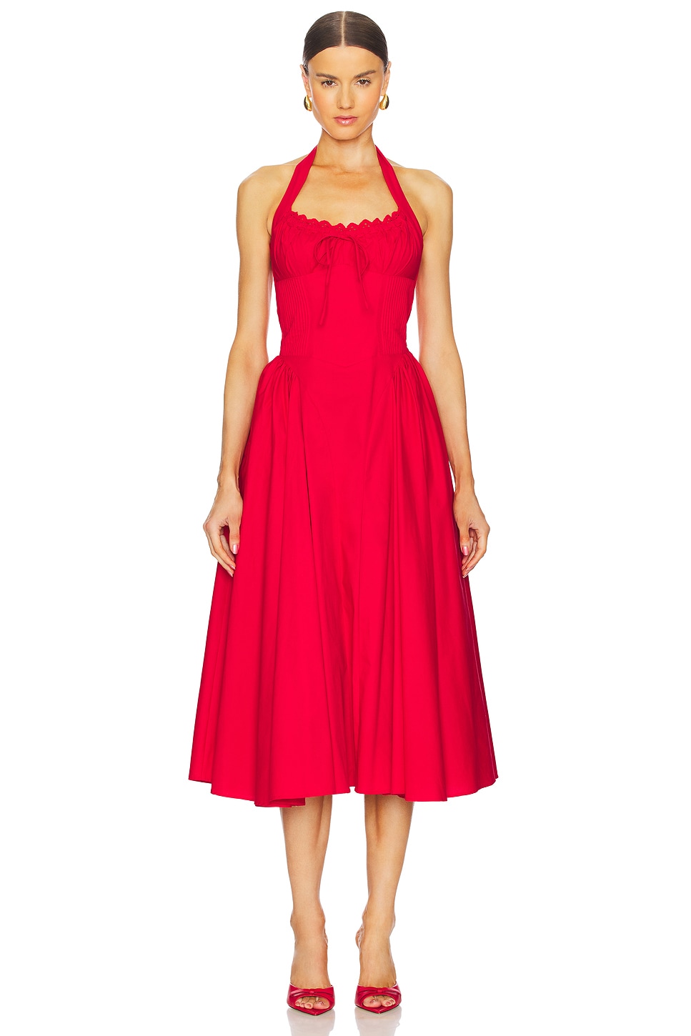 Abbott Halter Midi Dress - luluinthesky