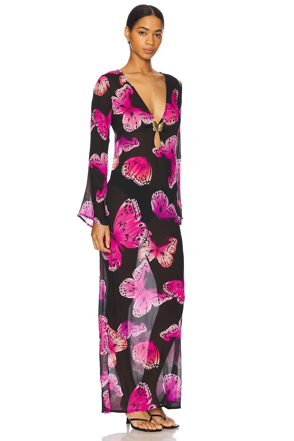 Hotline Butterfly Maxi Dress - luluinthesky