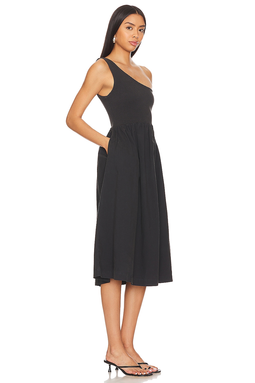 Connie One Shoulder Smocked Dress - luluinthesky