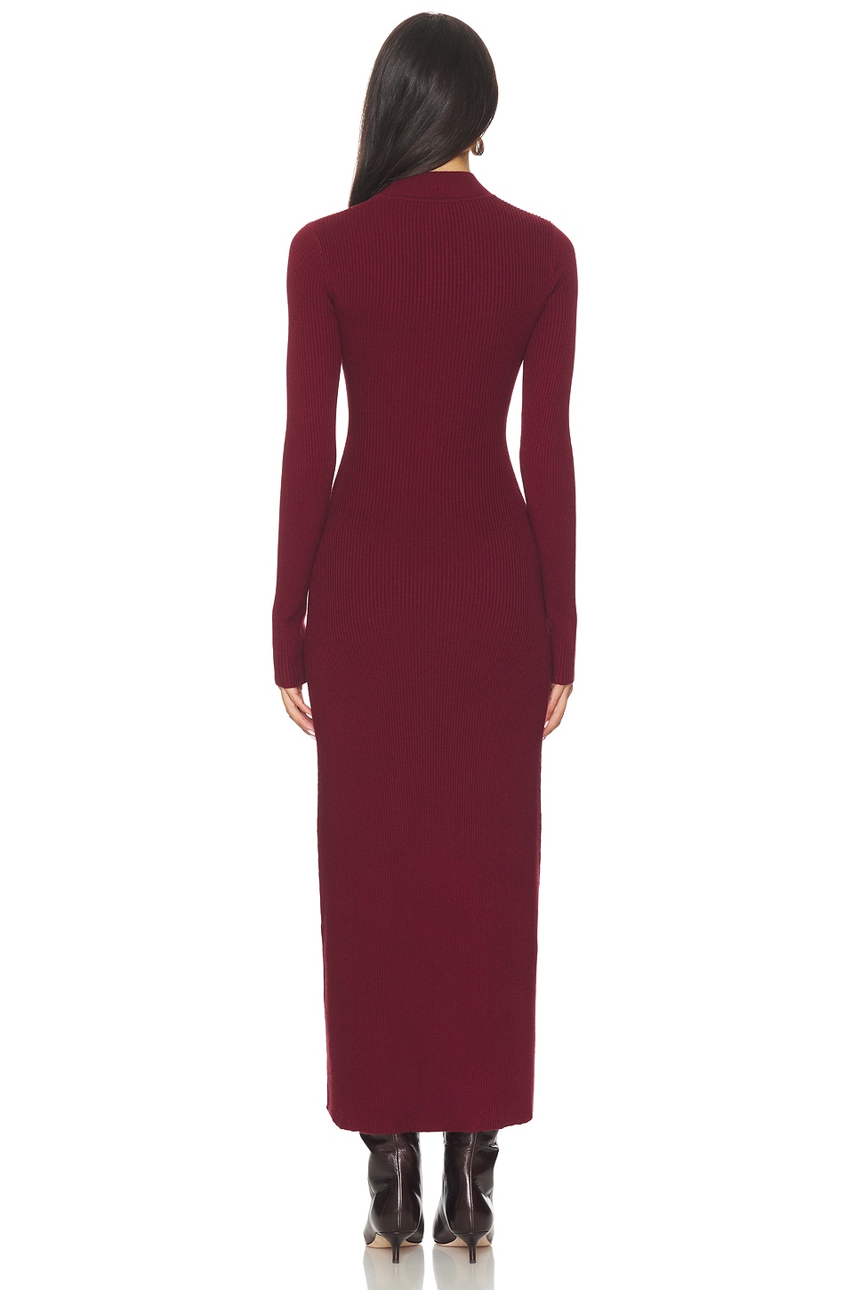 x Christina Elezaj Gretta Mock Neck Midi Dress - luluinthesky