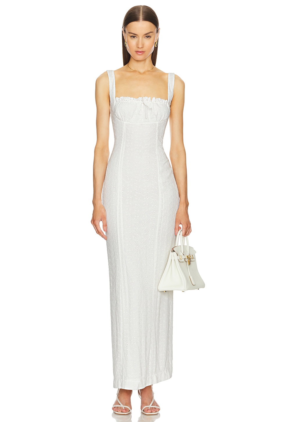 Petite Eyelet Column Dress - luluinthesky