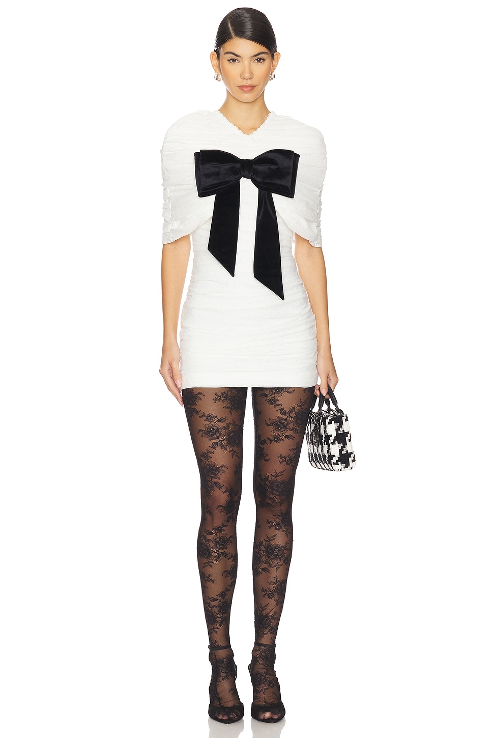 Lace Overlay Shoulder Dress Three-piece Set - luluinthesky