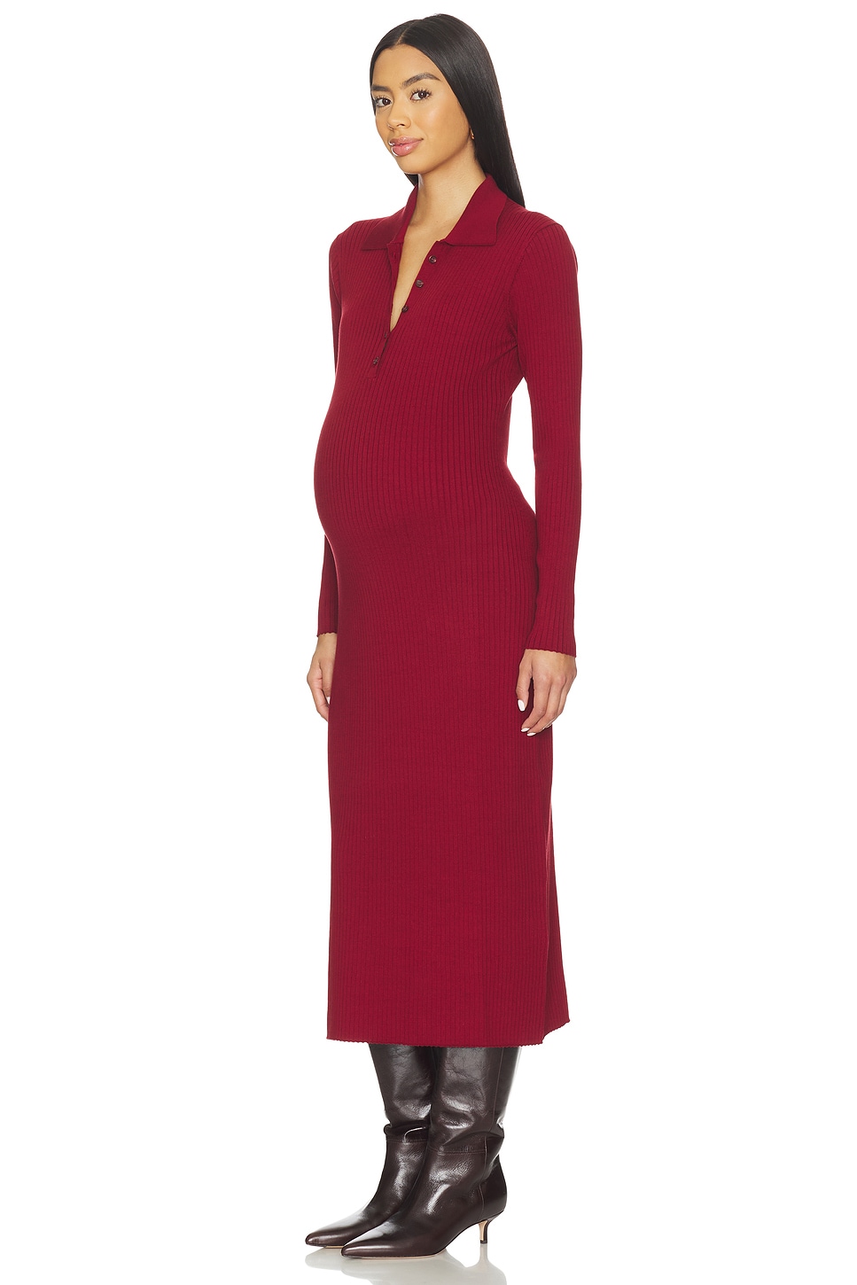 The Averie Polo Rib Sweater Dress - luluinthesky