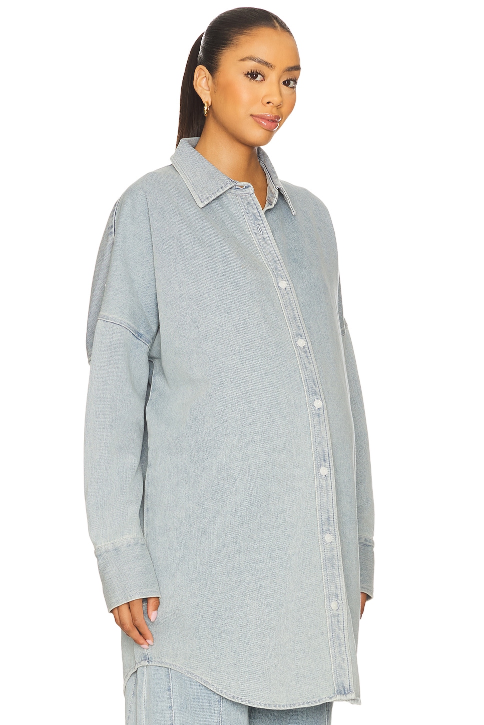 Denim Oversized Shirt Dress - luluinthesky