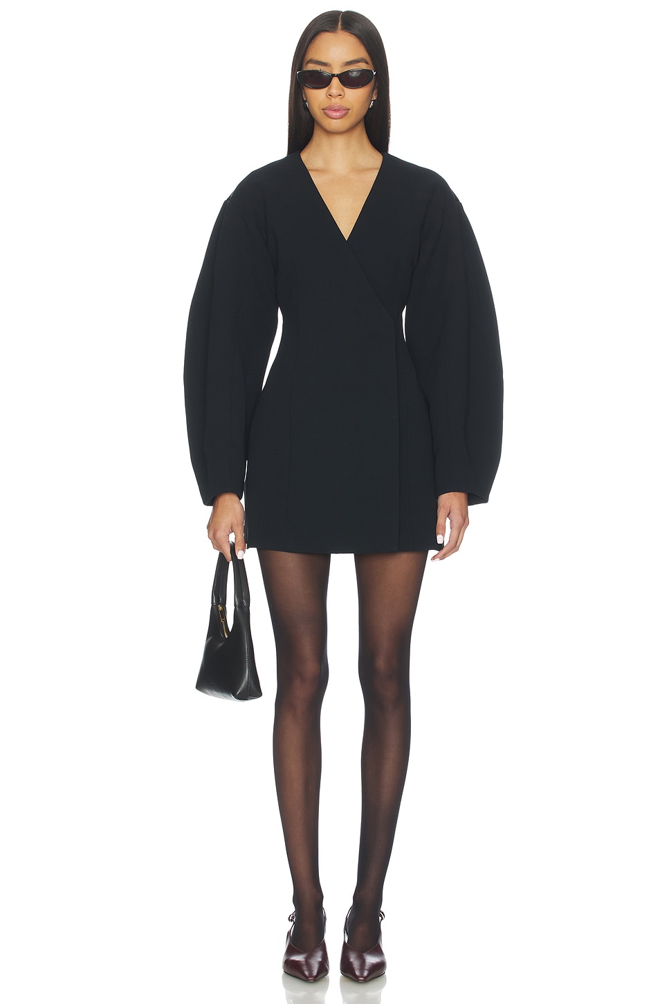 Norna Polished Crepe Mini Dress - luluinthesky