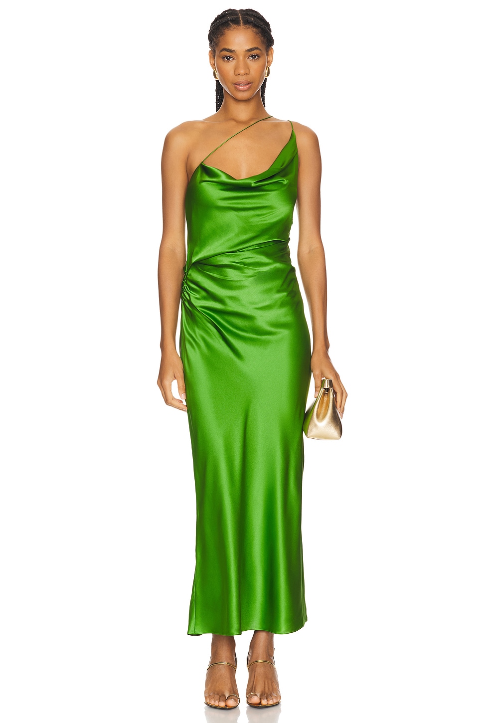 One Shoulder Cowl Dress - luluinthesky