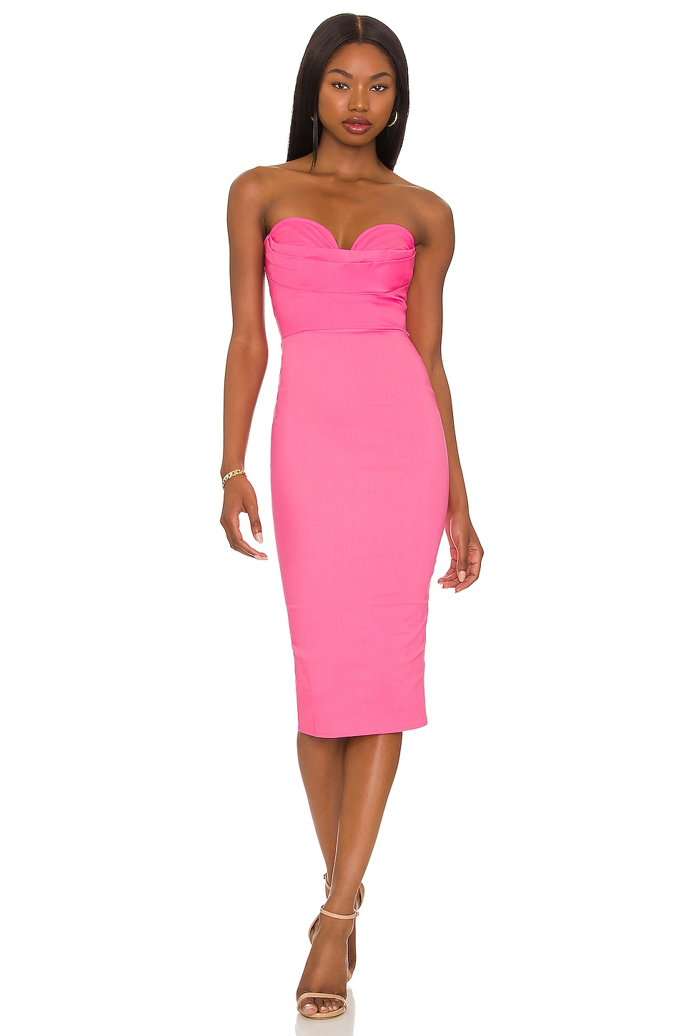 Sophia Strapless Midi Dress - luluinthesky