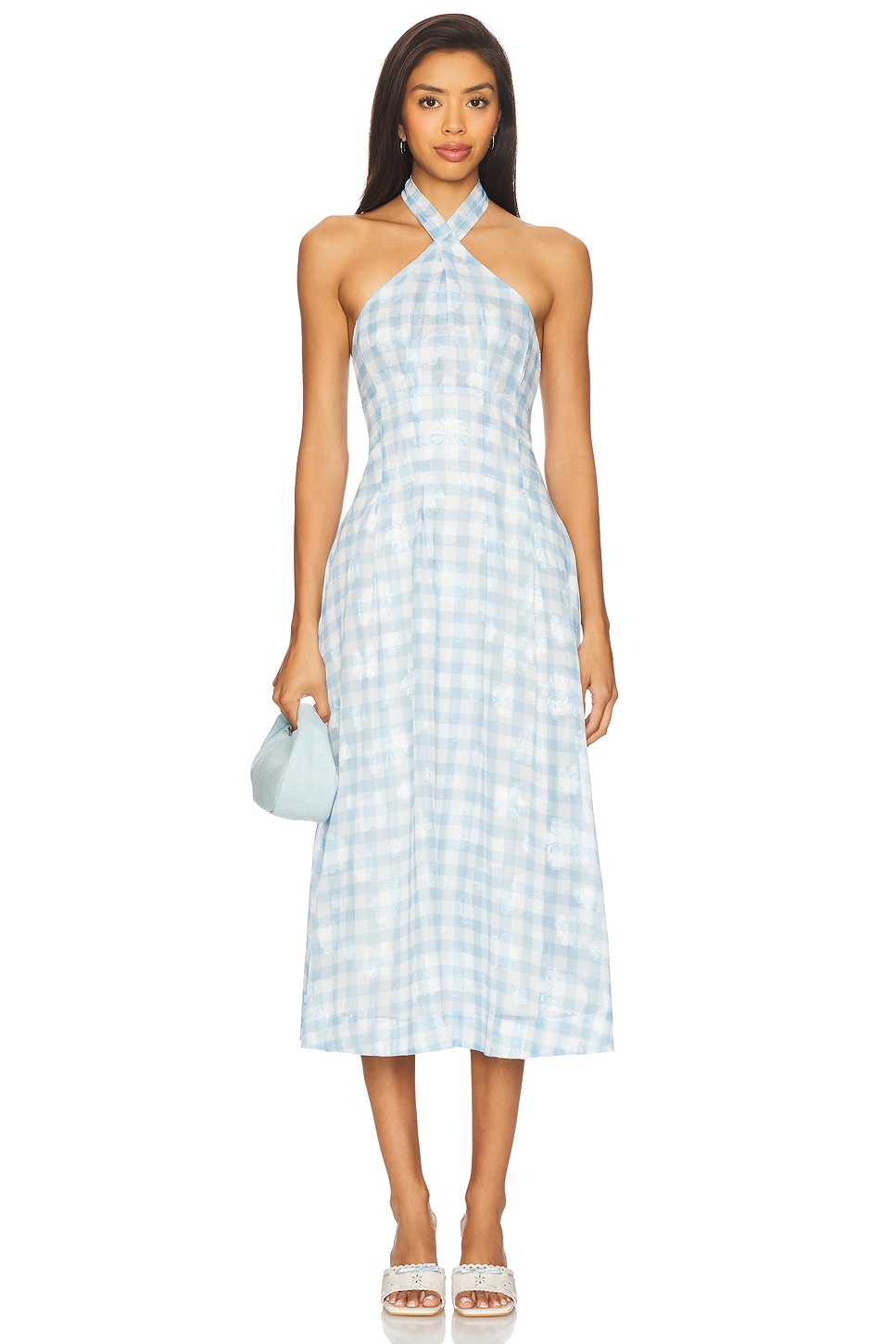 Claudette Gingham Midi Dress - luluinthesky