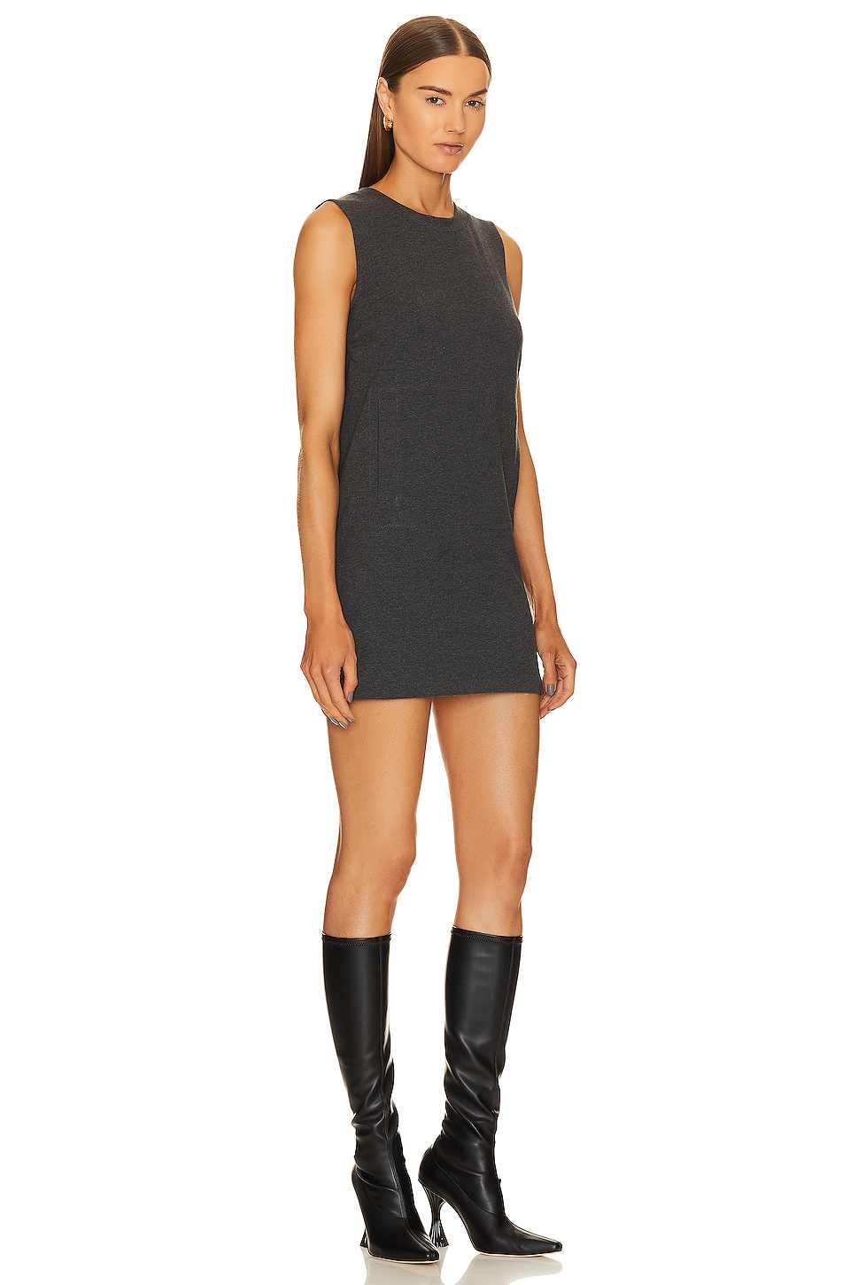 Sleeveless Tailored Terry Mini Dress - luluinthesky