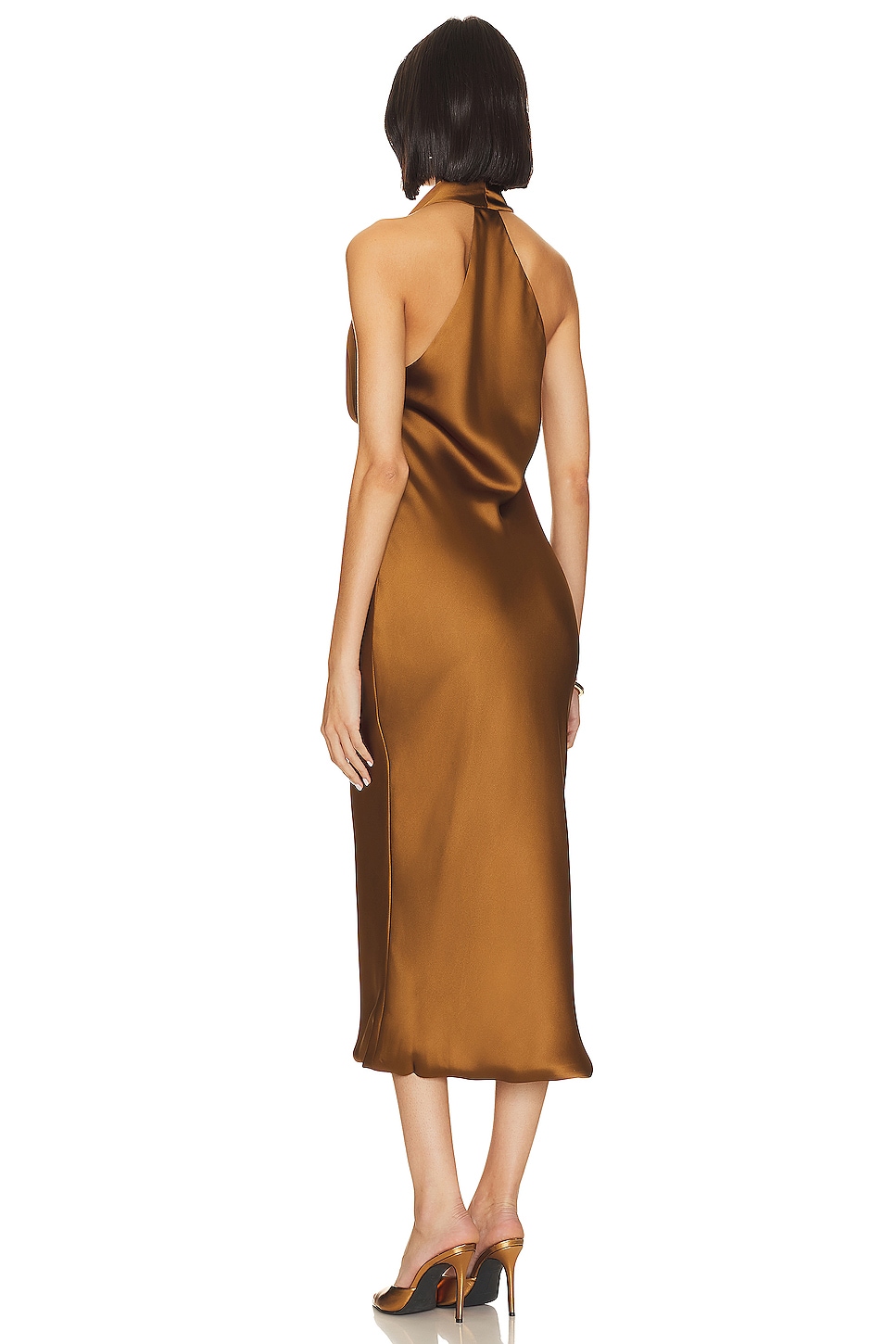 Halter Drape Midi Dress - luluinthesky