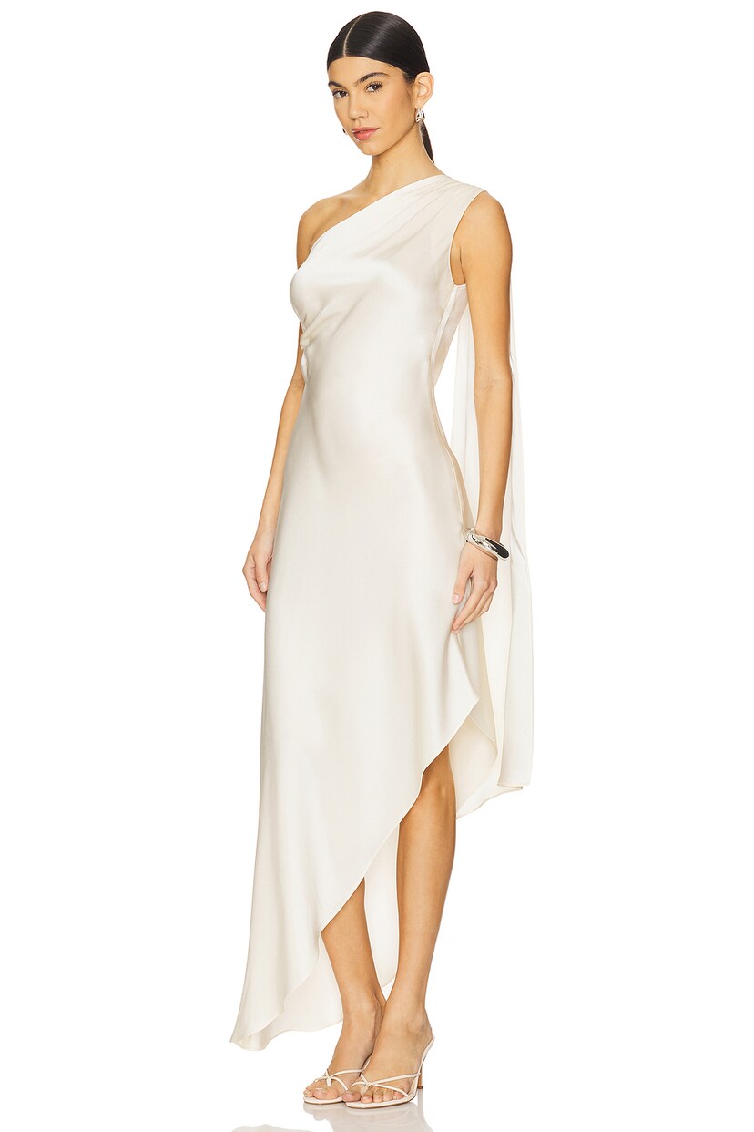Satin One Shoulder Dress - luluinthesky