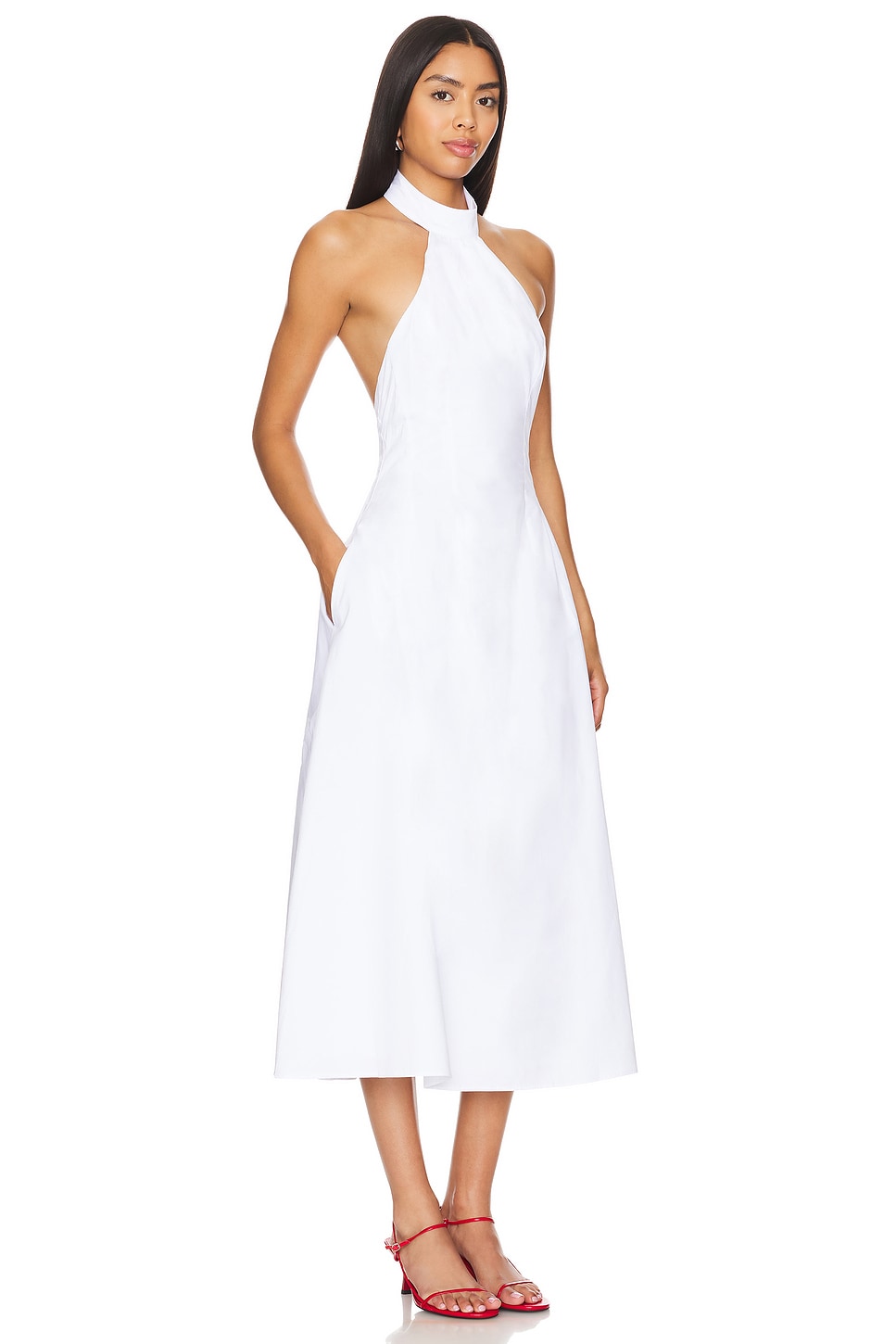 Genevieve Poplin Midi Dress - luluinthesky