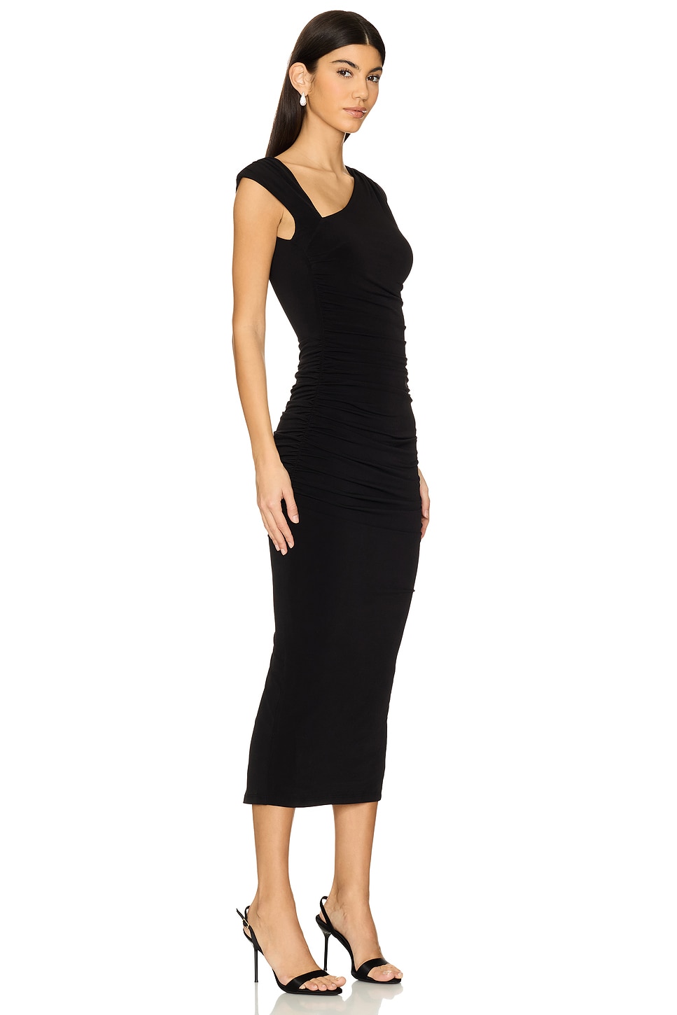 Dakota Gathered Midi Dress - luluinthesky