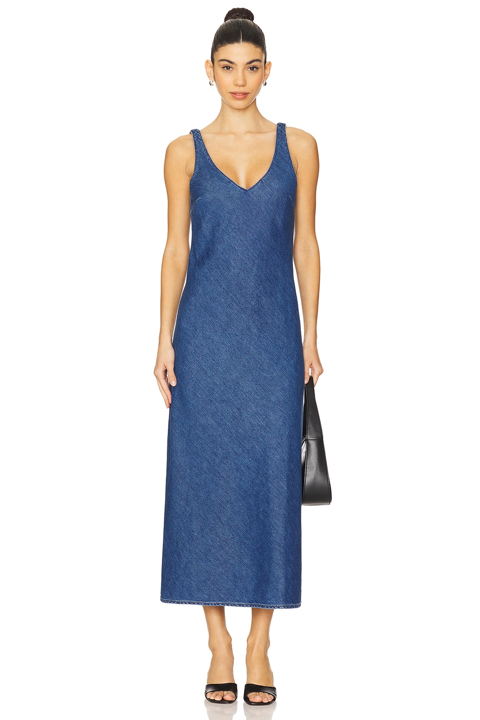 Denim V Slip Dress - luluinthesky