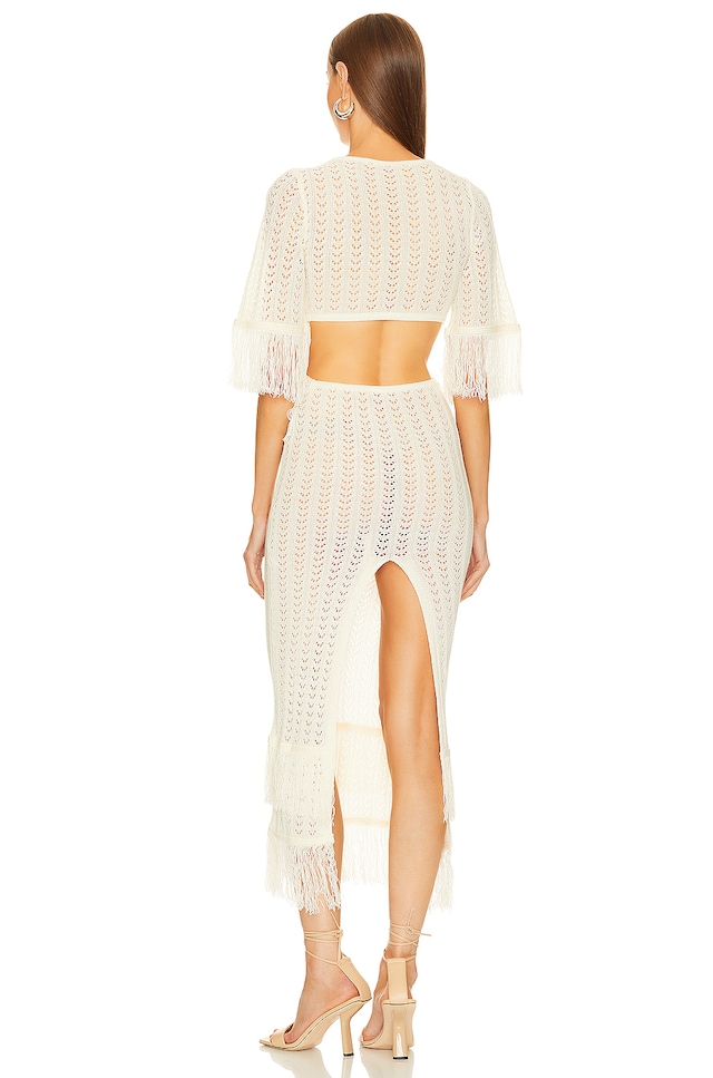 x REVOLVE Hanley Fringe Maxi Knit Dress - luluinthesky