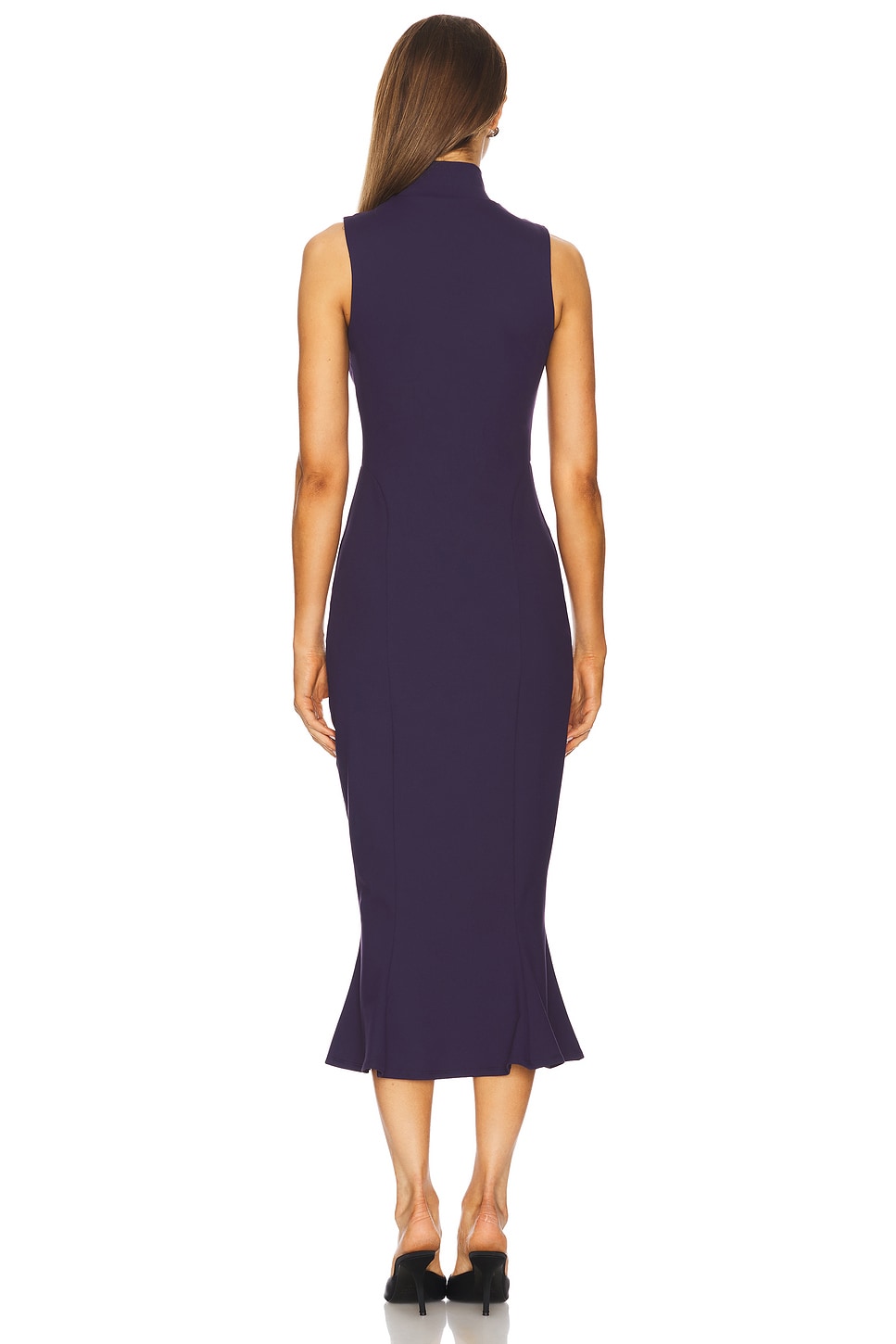 Mock Trumpet Sleeveless Midi Dress - luluinthesky