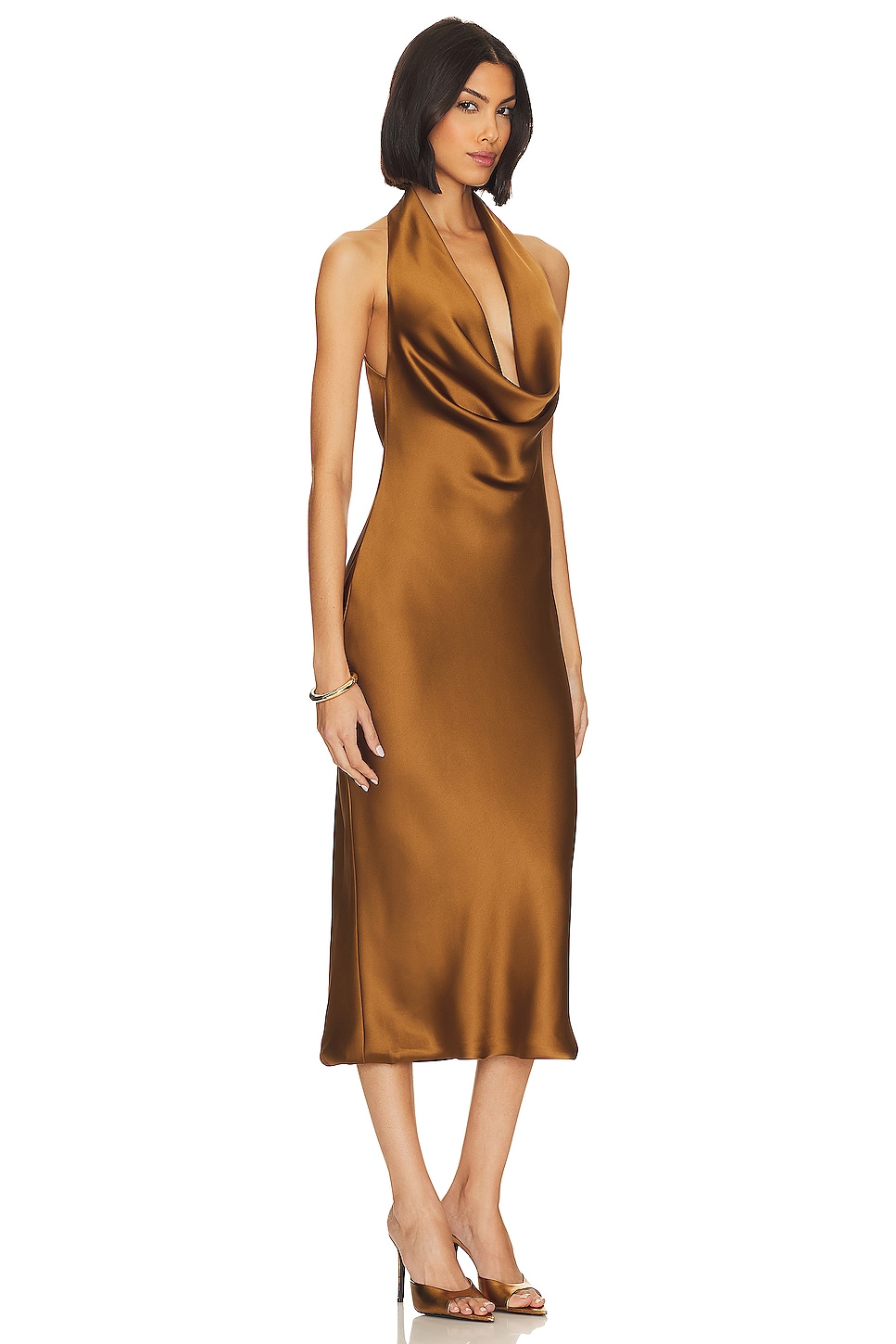 Halter Drape Midi Dress - luluinthesky
