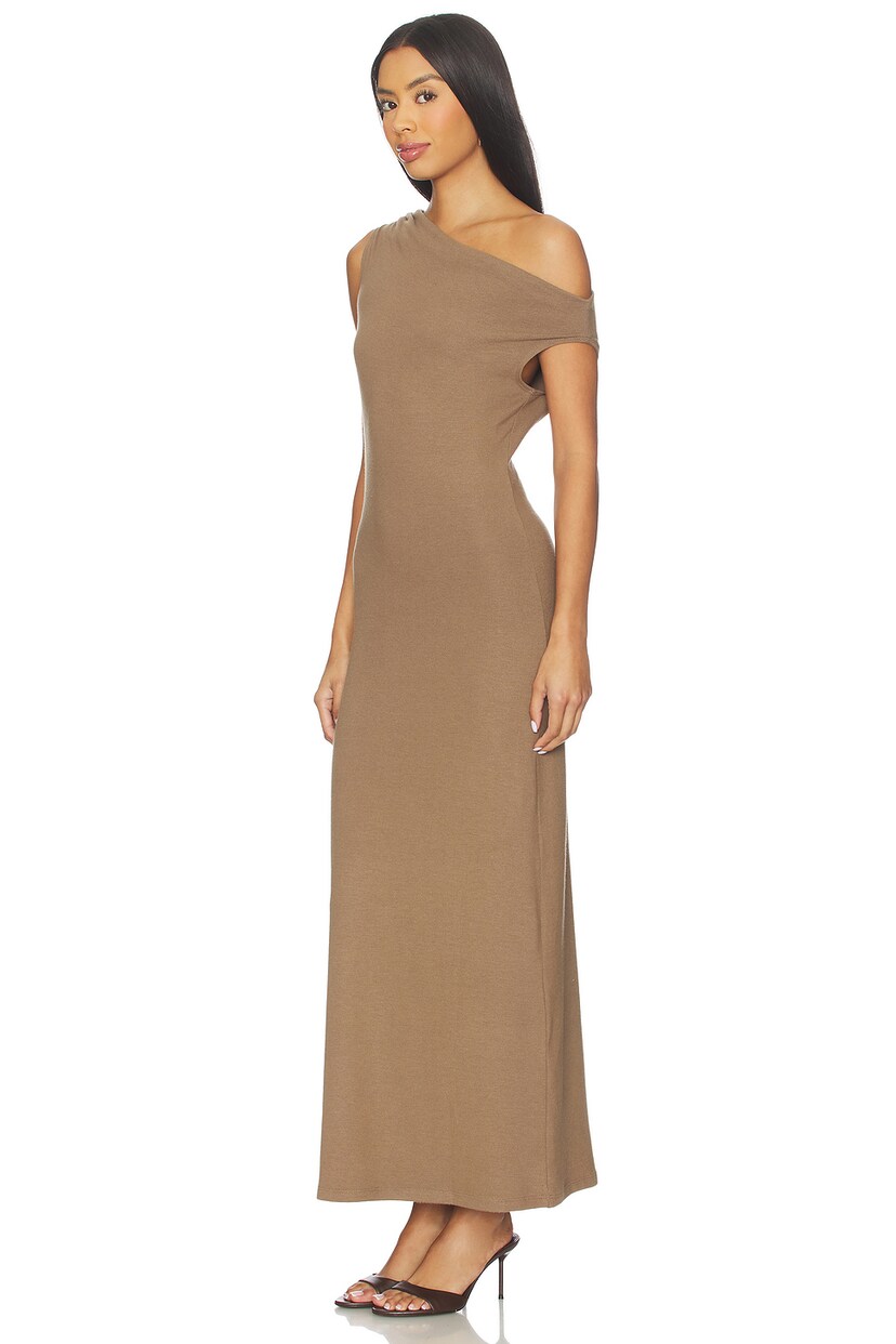 Lauren Ruched Asymmetrical Shoulder Dress - luluinthesky