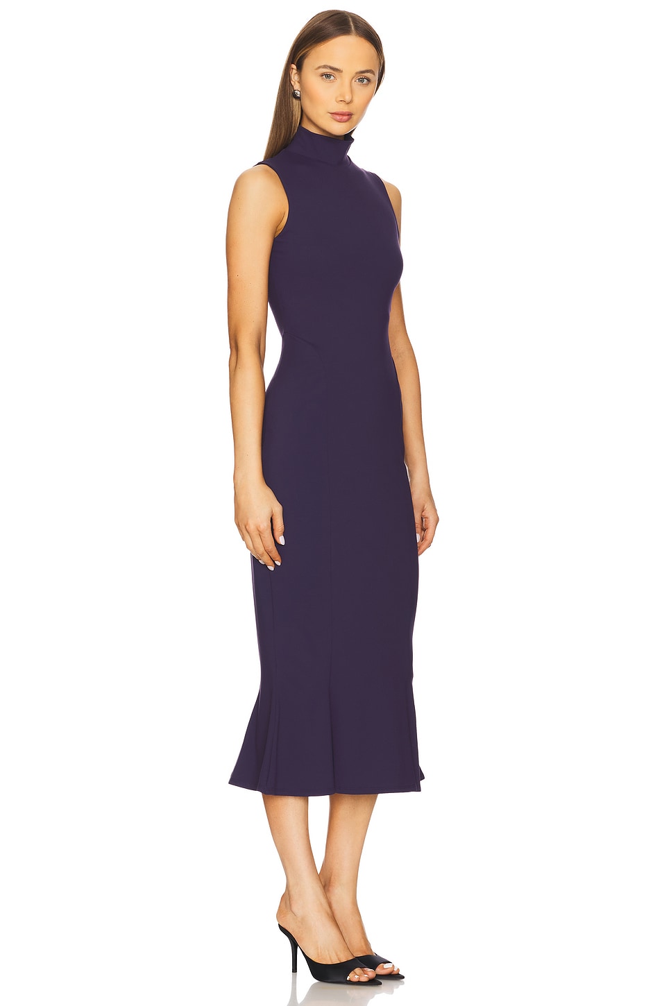 Mock Trumpet Sleeveless Midi Dress - luluinthesky